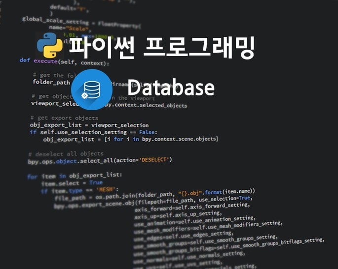 파이썬 데이터베이스 프로그래밍